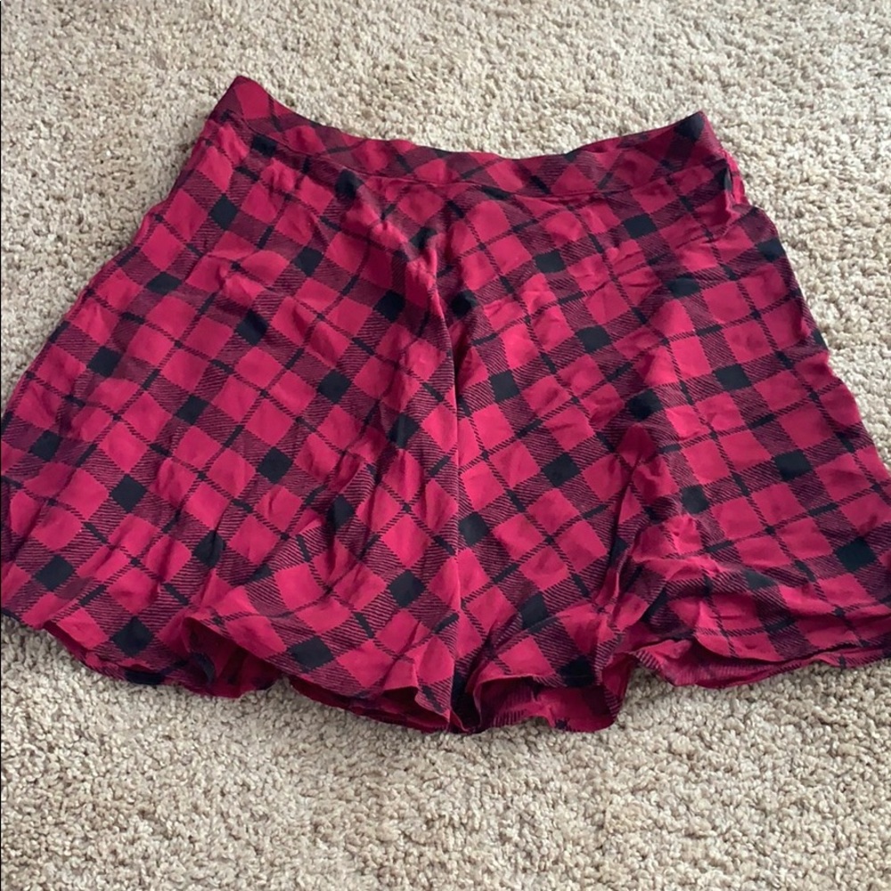 A-Line Plaid Skirt